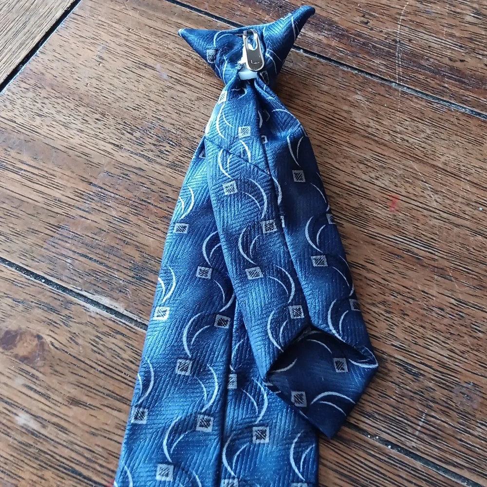 Elegant Blue Patterned Boy's Tie